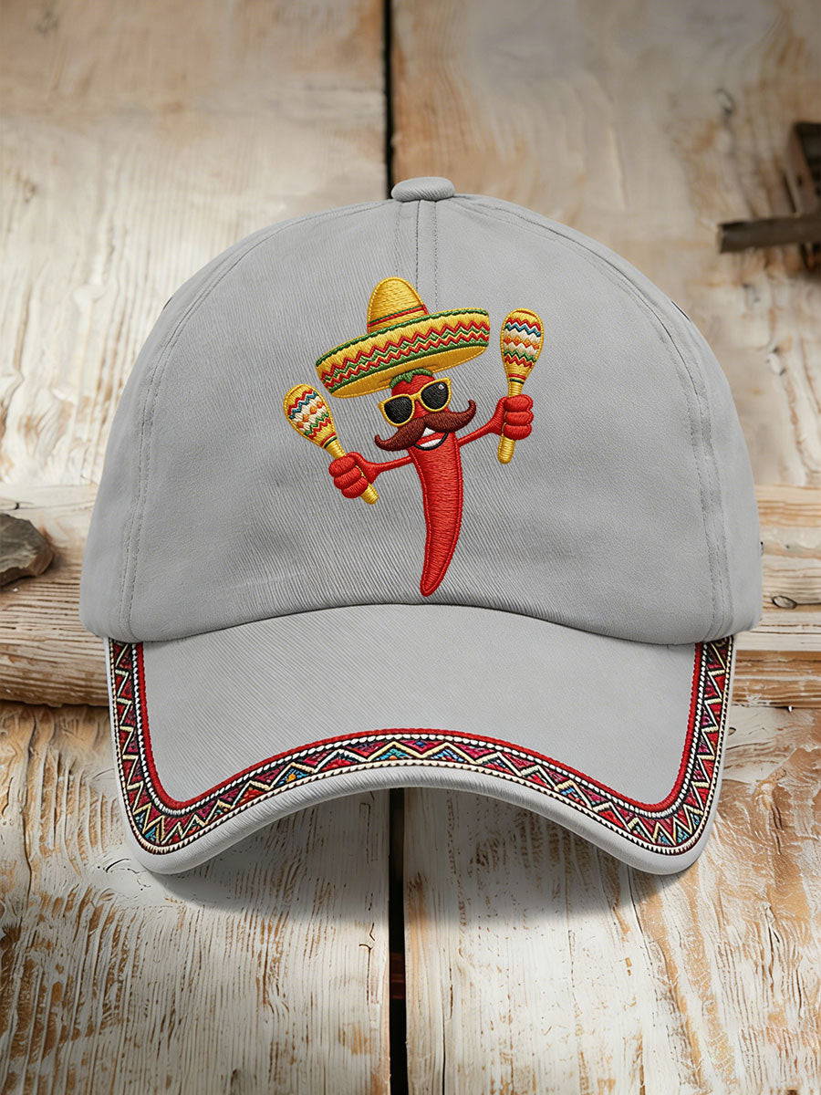 Funny Cinco De Mayo Baseball Cap Dancing Chili Pepper Hat Mexican Gift Ideas - Tradiviet - Image 4