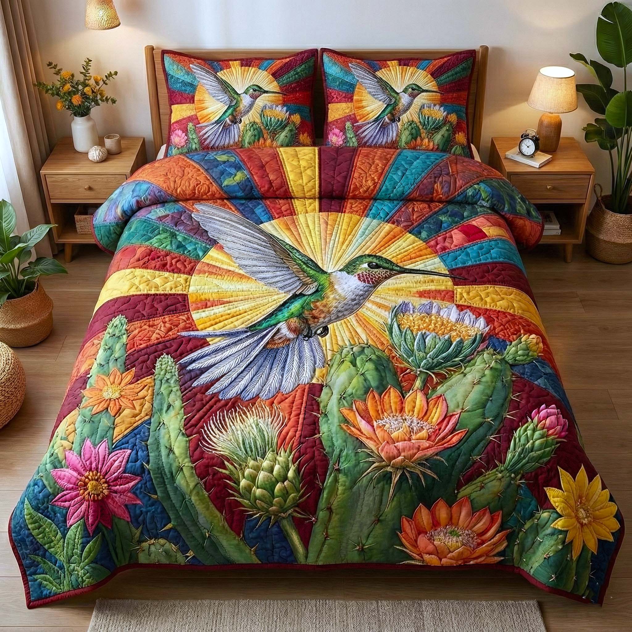 Garden Sprite Quilted Bedding Set Holiday Home Decor Sweet Nature Lover Gift - Tradiviet