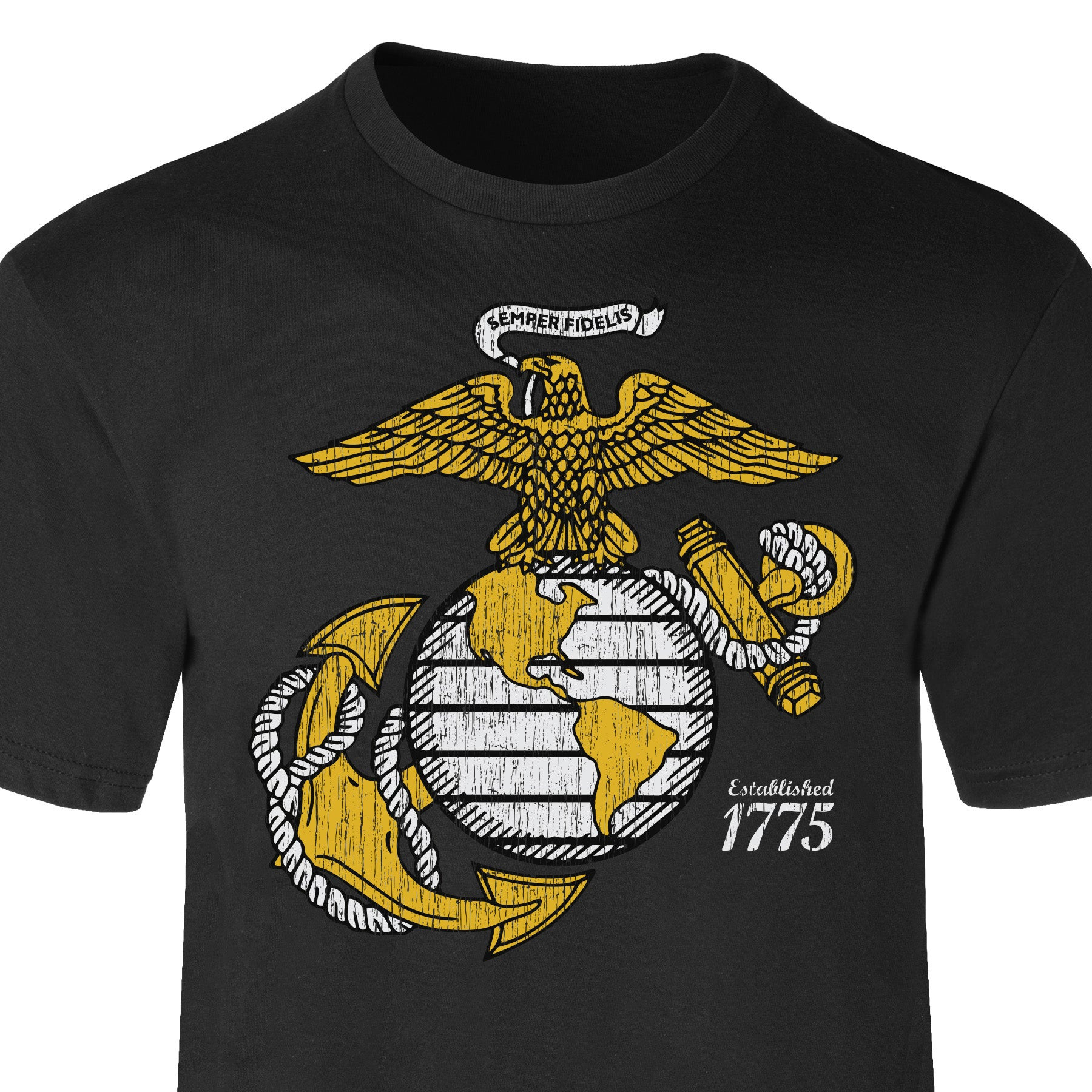Gold Eagle Globe Anchor USMC T-Shirt Marine Corps 1775 Military Clothing Gift For Men - Tradiviet - Image 3