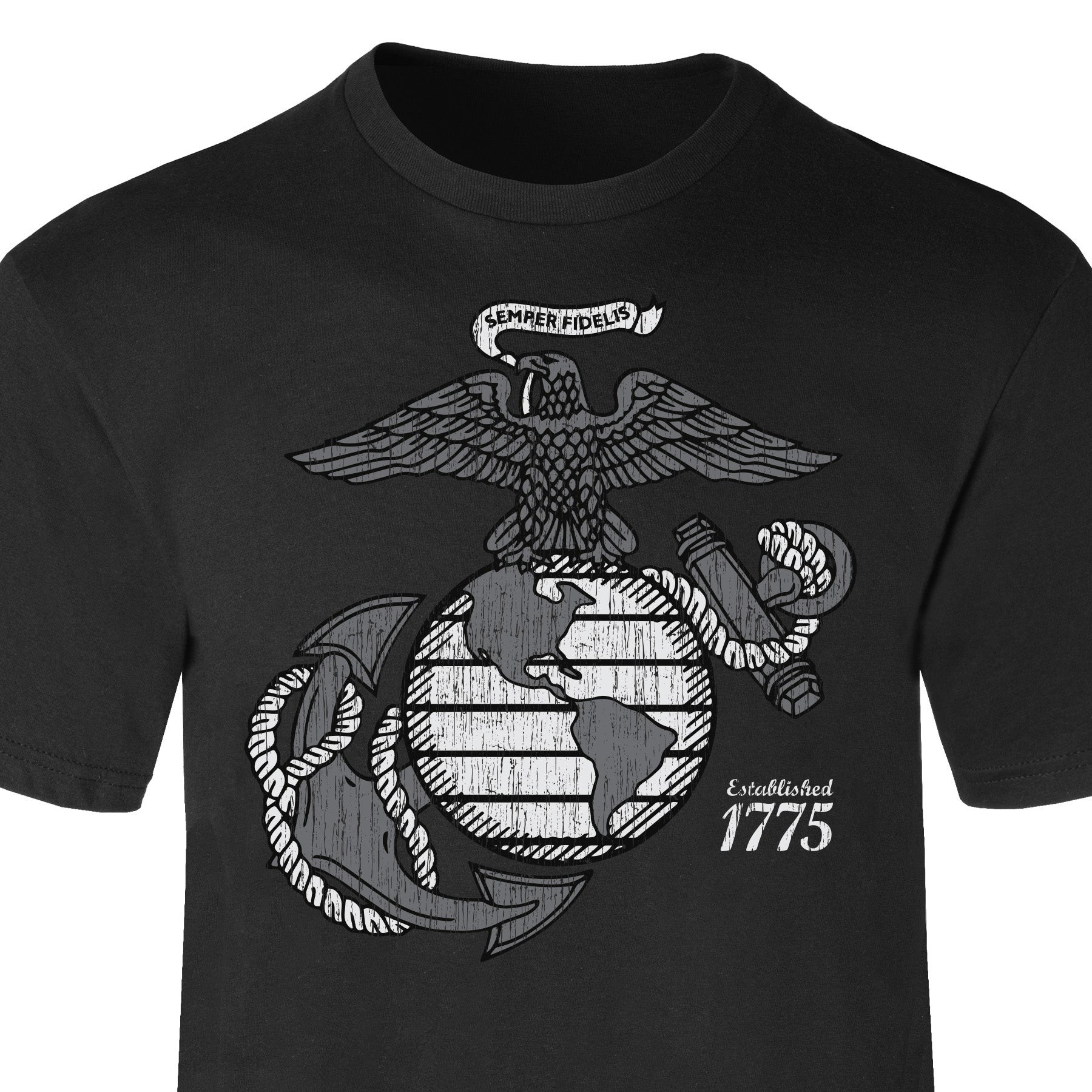 Gold Eagle Globe Anchor USMC T-Shirt Marine Corps 1775 Military Clothing Gift For Men - Tradiviet - Image 3