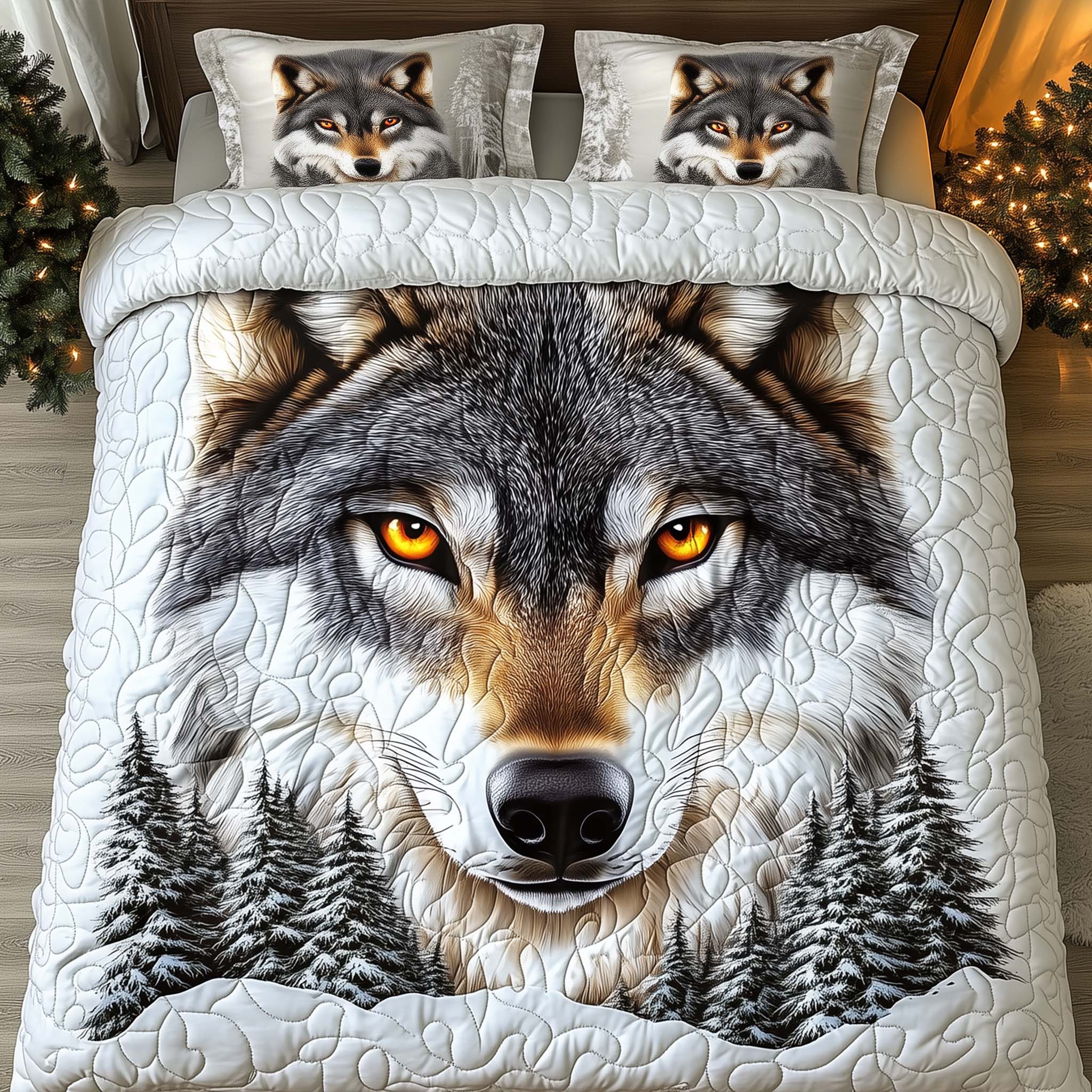 Golden Gaze Quilted Bedding Set Bohemian Bedroom Furniture Family Gift Ideas - Tradiviet