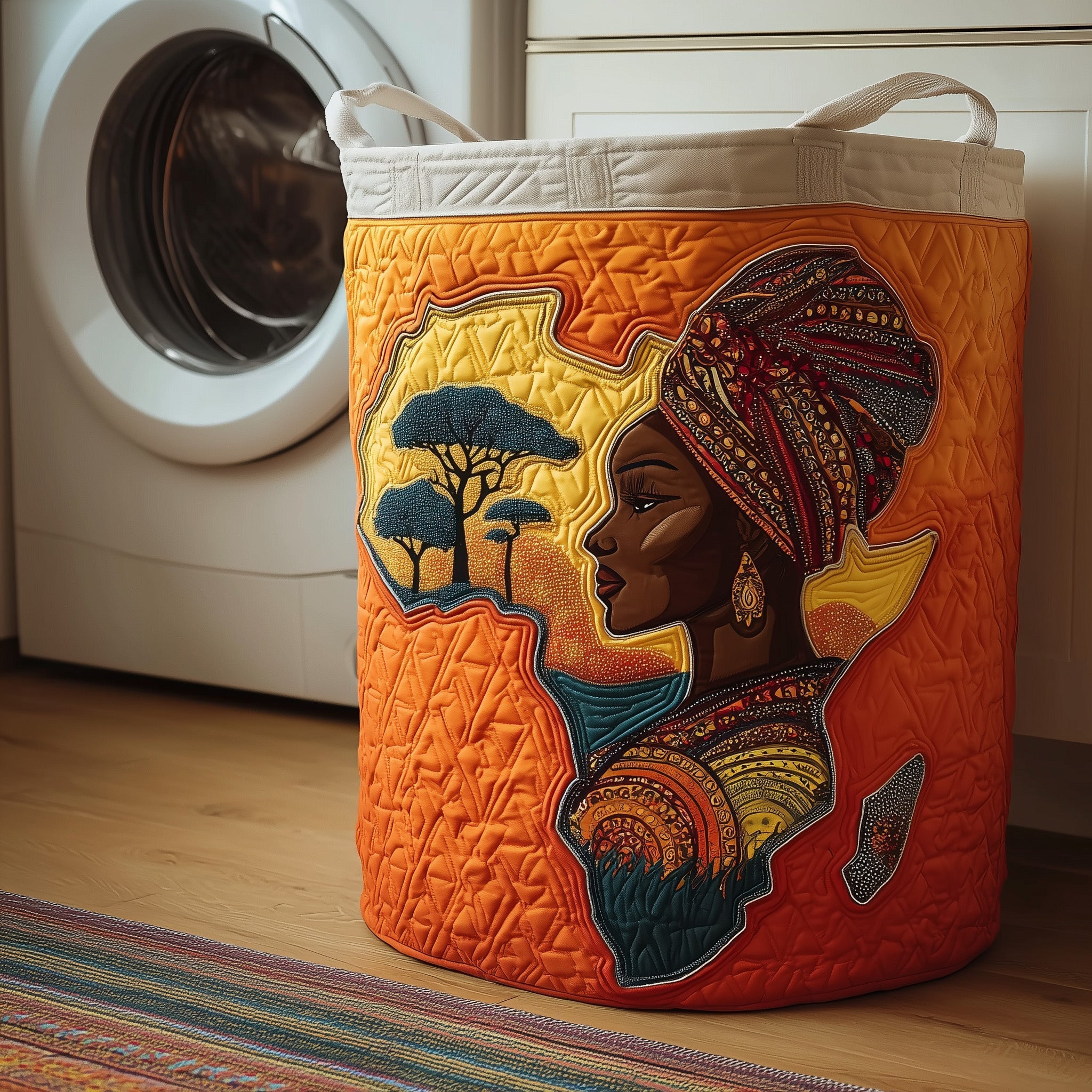 Golden Glow Quilted Laundry Basket Adorable Laundry Basket Mothers Day Ideas - Tradiviet