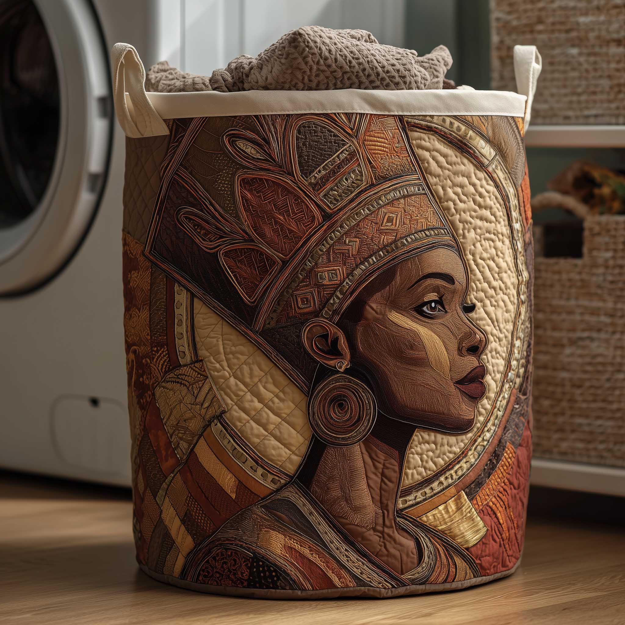Golden Glow Quilted Laundry Basket Cute Room Decor Best Father's Day Gifts - Tradiviet