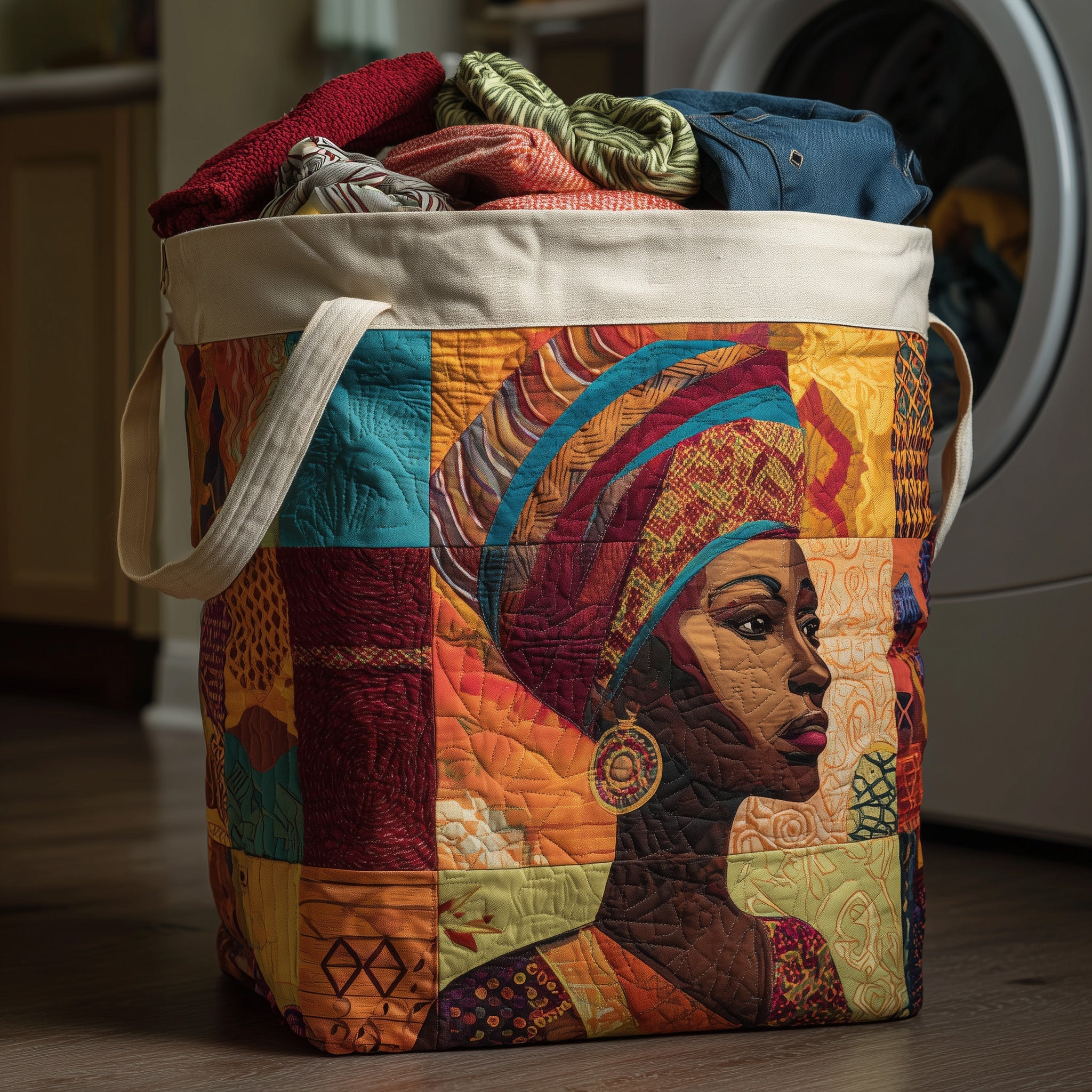 Golden Queens Quilted Laundry Basket Washroom Decor Baskets Gifts For Your Brother - Tradiviet