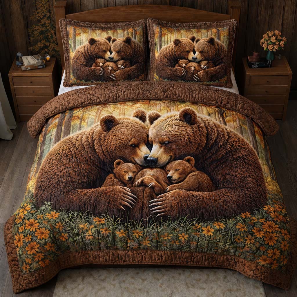 Golden Slumber Quilted Bedding Set Bedroom Decorations Gift For Tranquil Souls - Tradiviet