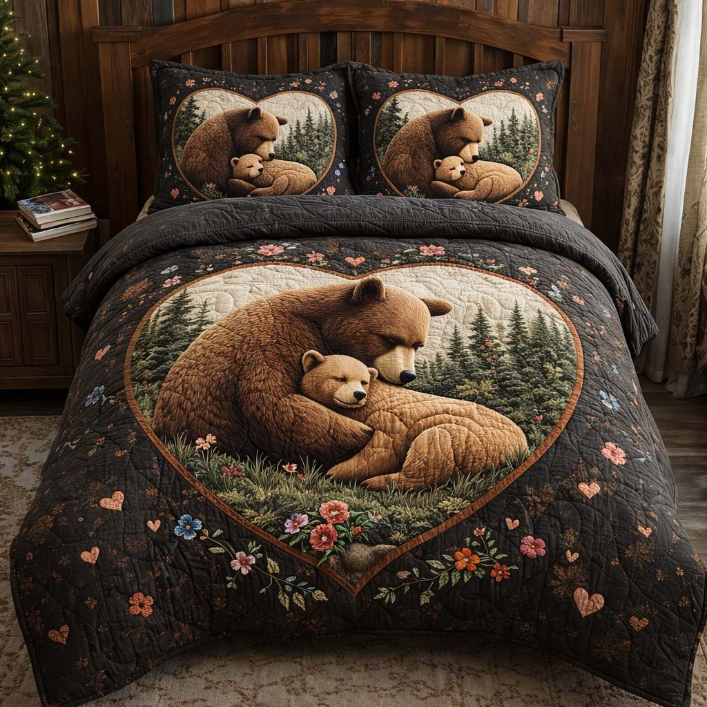 Hearthside Love Quilted Bedding Set Holiday Decorations Gift For Cozy Home Seekers - Tradiviet