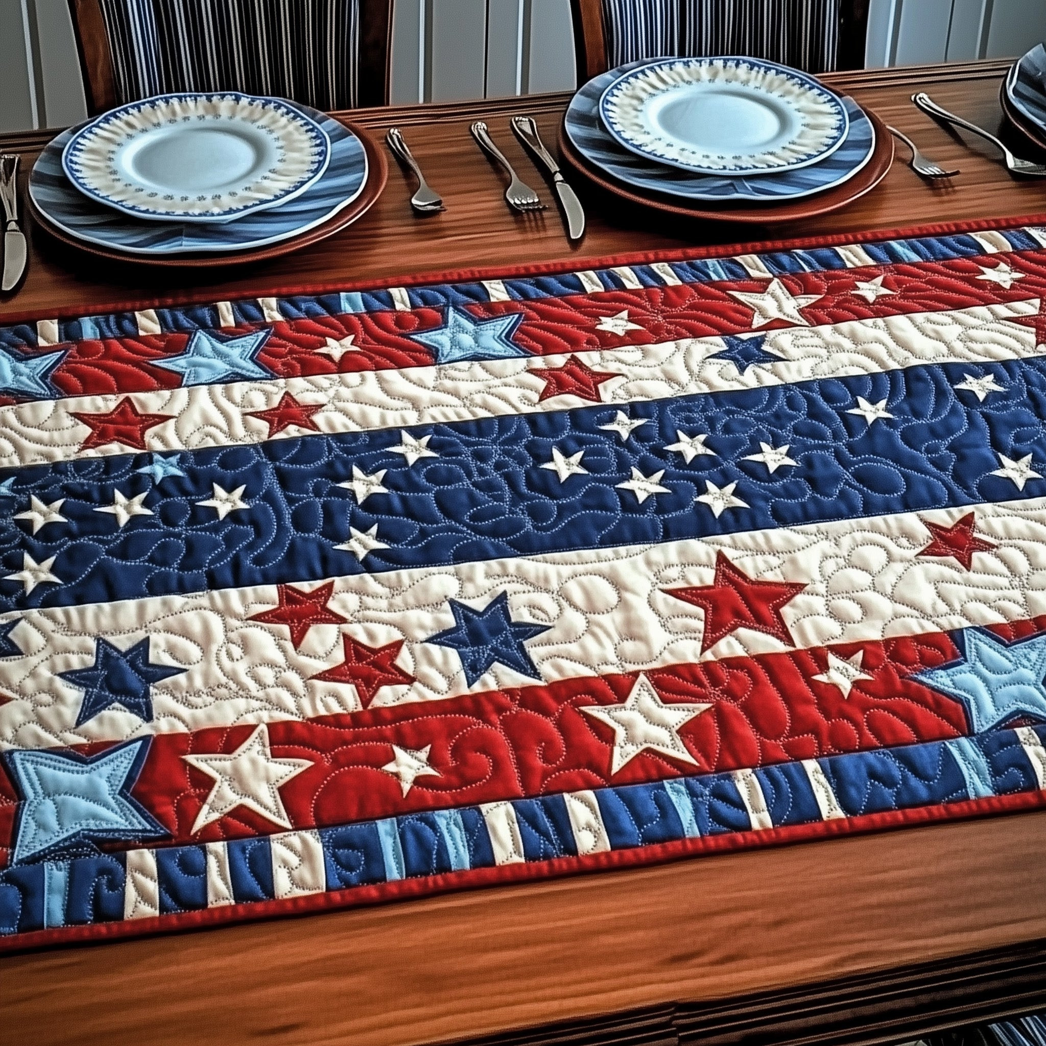 Heritage Lane Quilted Table Runner  4Th Of July Themed Gifts
