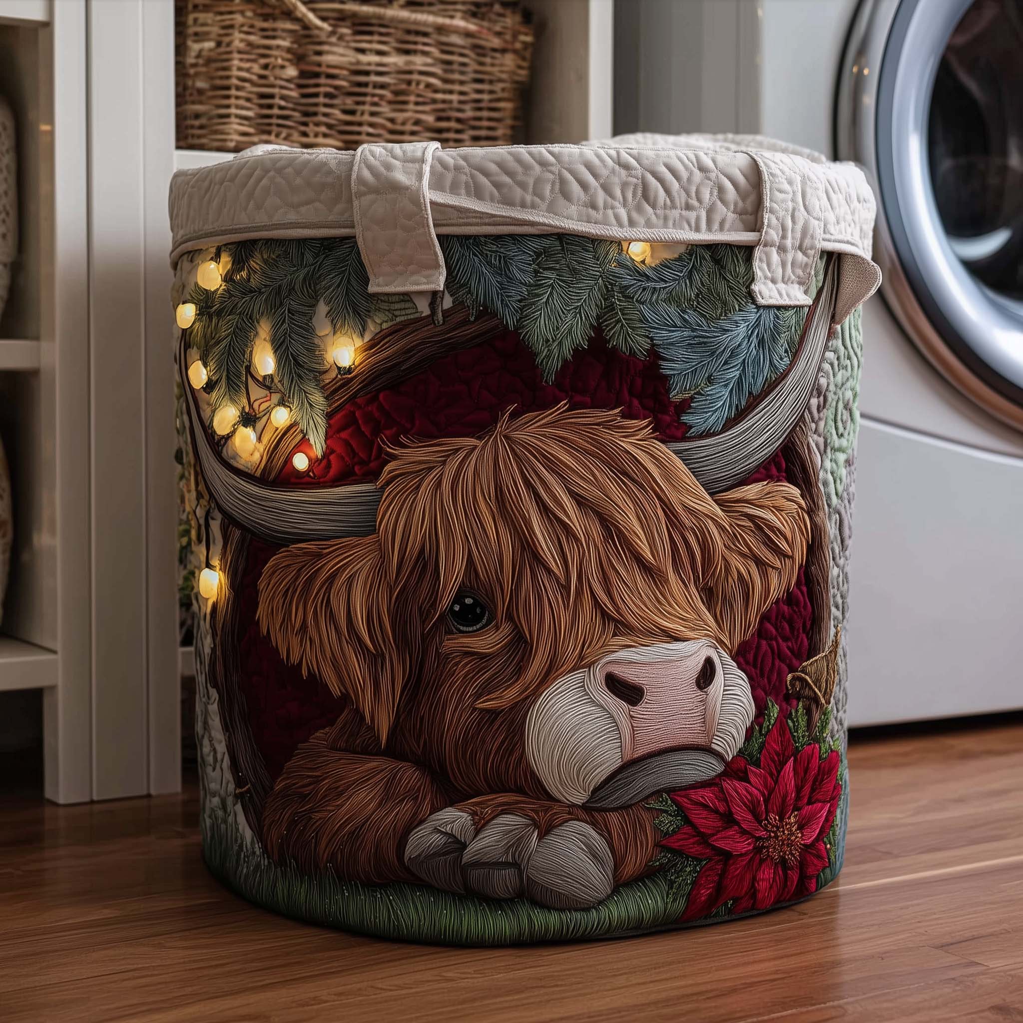 Holiday Farmstead Quilted Laundry Basket Cute Laundry Hamper Gifts For Mother In Law - Tradiviet