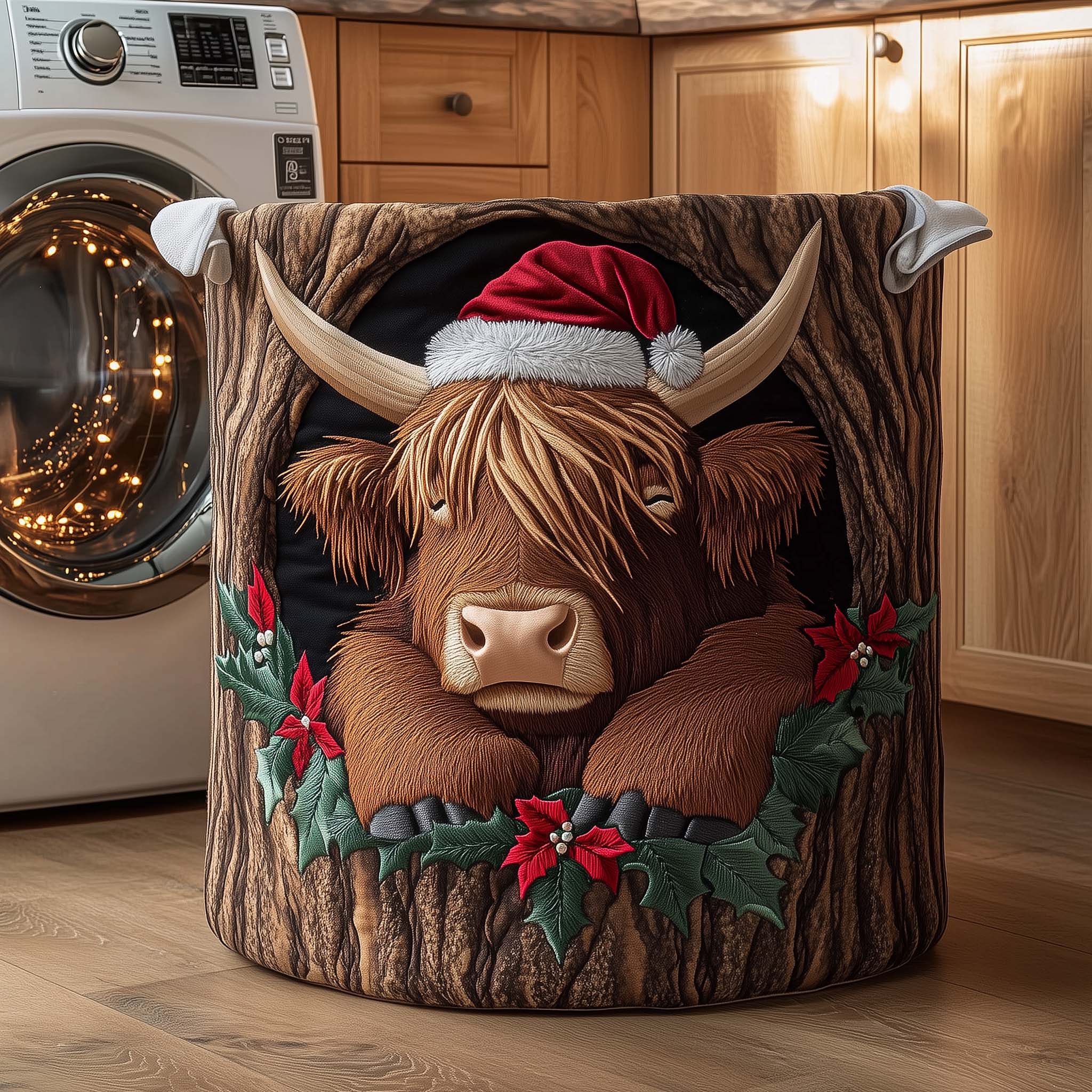Holiday Farmstead Quilted Laundry Basket Funny Baskets Mothers Day Present Ideas - Tradiviet