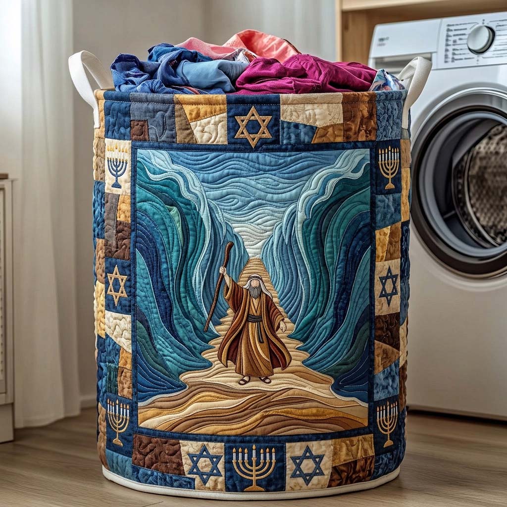 Holy Crossing Quilted Laundry Basket Adorable Laundry Basket Birthday Gifts For Mom - Tradiviet
