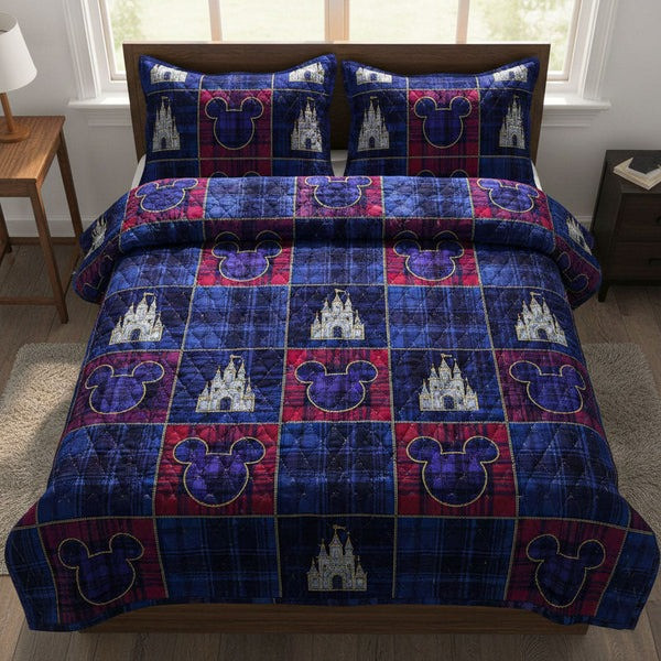 Home of Happiness Quilted Bedding Set Decorative Winter Bedroom Best Gift For Home - Tradiviet