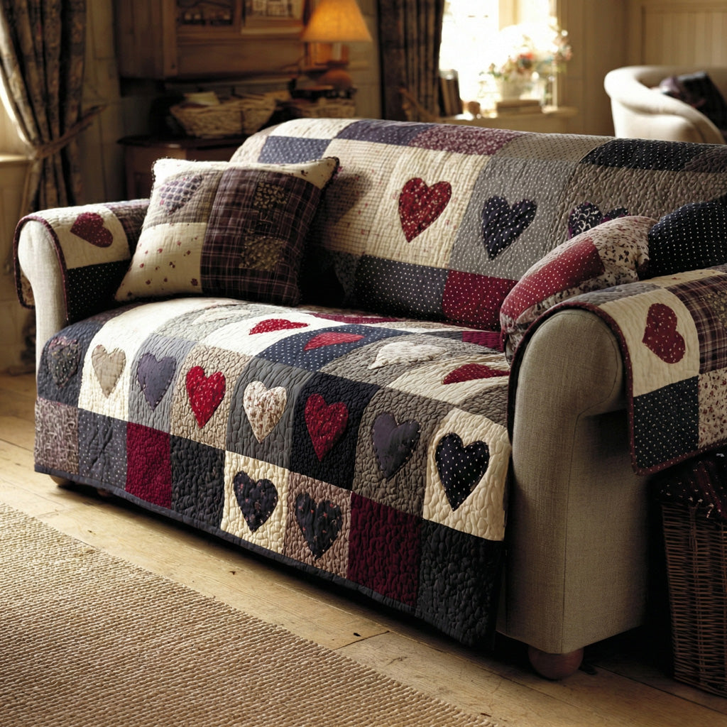 Homestead Quilt Quilted Sofa Cover Country Patchwork Quilt Pattern Gift For Family