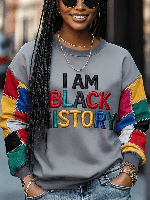 I Am Black History Sweatshirt African Inspired Crewneck Gift For Women - Tradiviet - Image 6