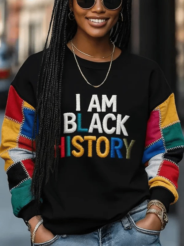 I Am Black History Sweatshirt African Inspired Crewneck Gift For Women - Tradiviet - Image 3