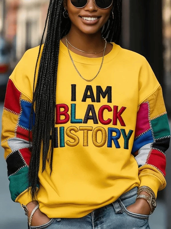 I Am Black History Sweatshirt African Inspired Crewneck Gift For Women - Tradiviet - Image 2