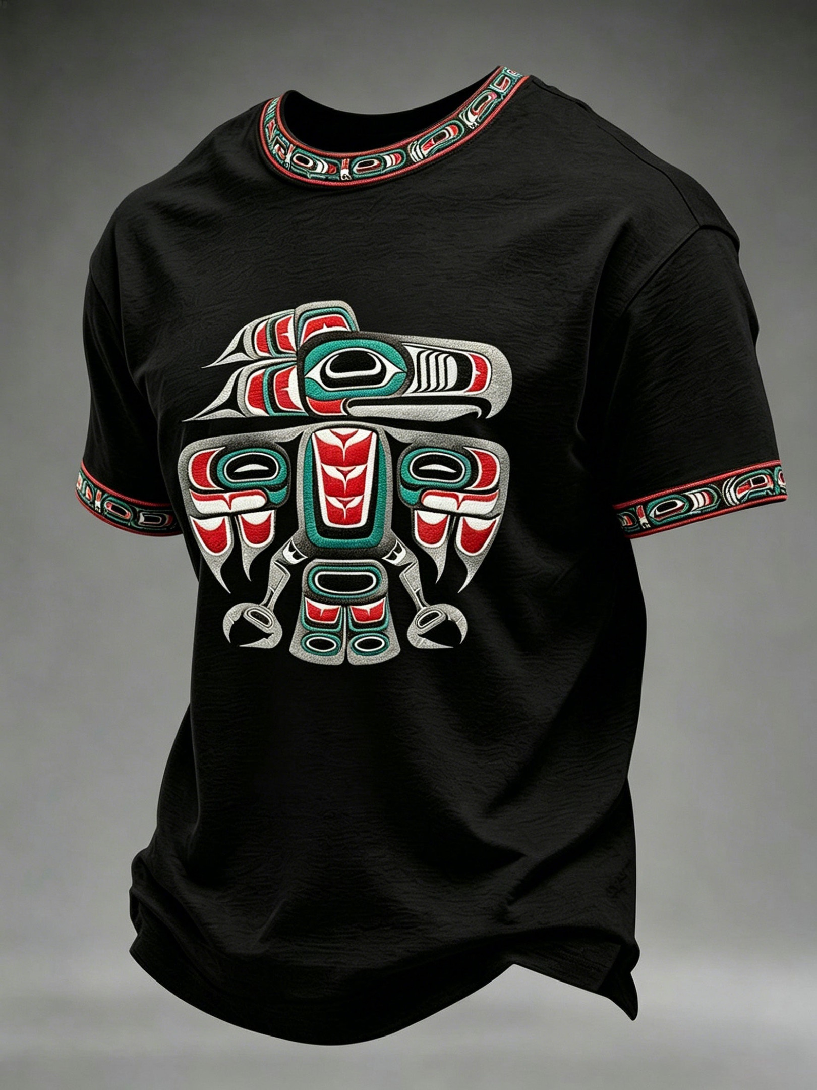 Indigenous Month Merch Haida Tlingit Native Raven Totem T-Shirt Gift For Patriots - Image 2