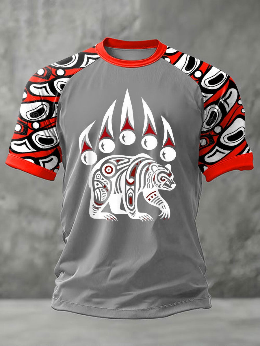 Indigenous Month Merch Tribal Bear Native American T-Shirt Gift For Heritage Lovers - Image 2