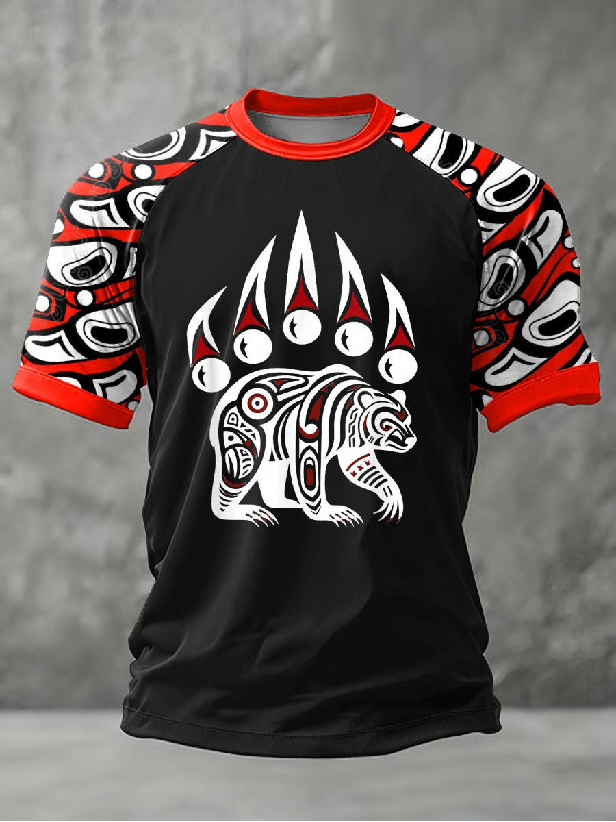 Indigenous Month Merch Tribal Bear Native American T-Shirt Gift For Heritage Lovers