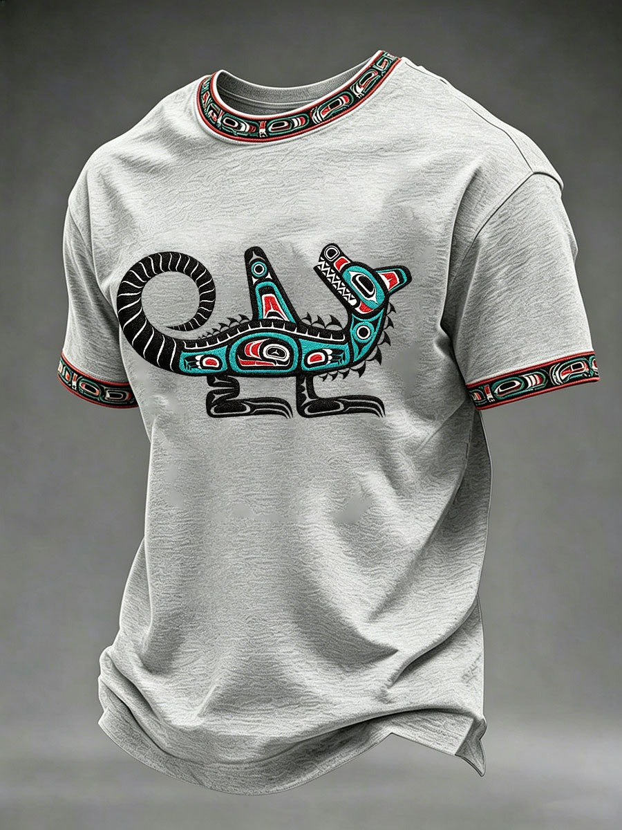 Indigenous Month Merch Wasgo Sea Wolf Native American T-Shirt Gift For Cultural Pride - Image 2