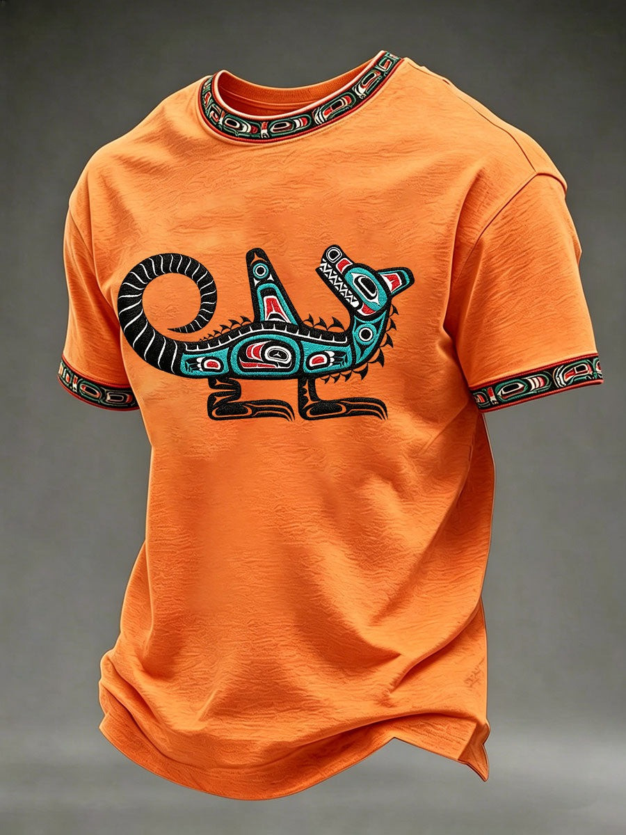 Indigenous Month Merch Wasgo Sea Wolf Native American T-Shirt Gift For Cultural Pride - Image 3