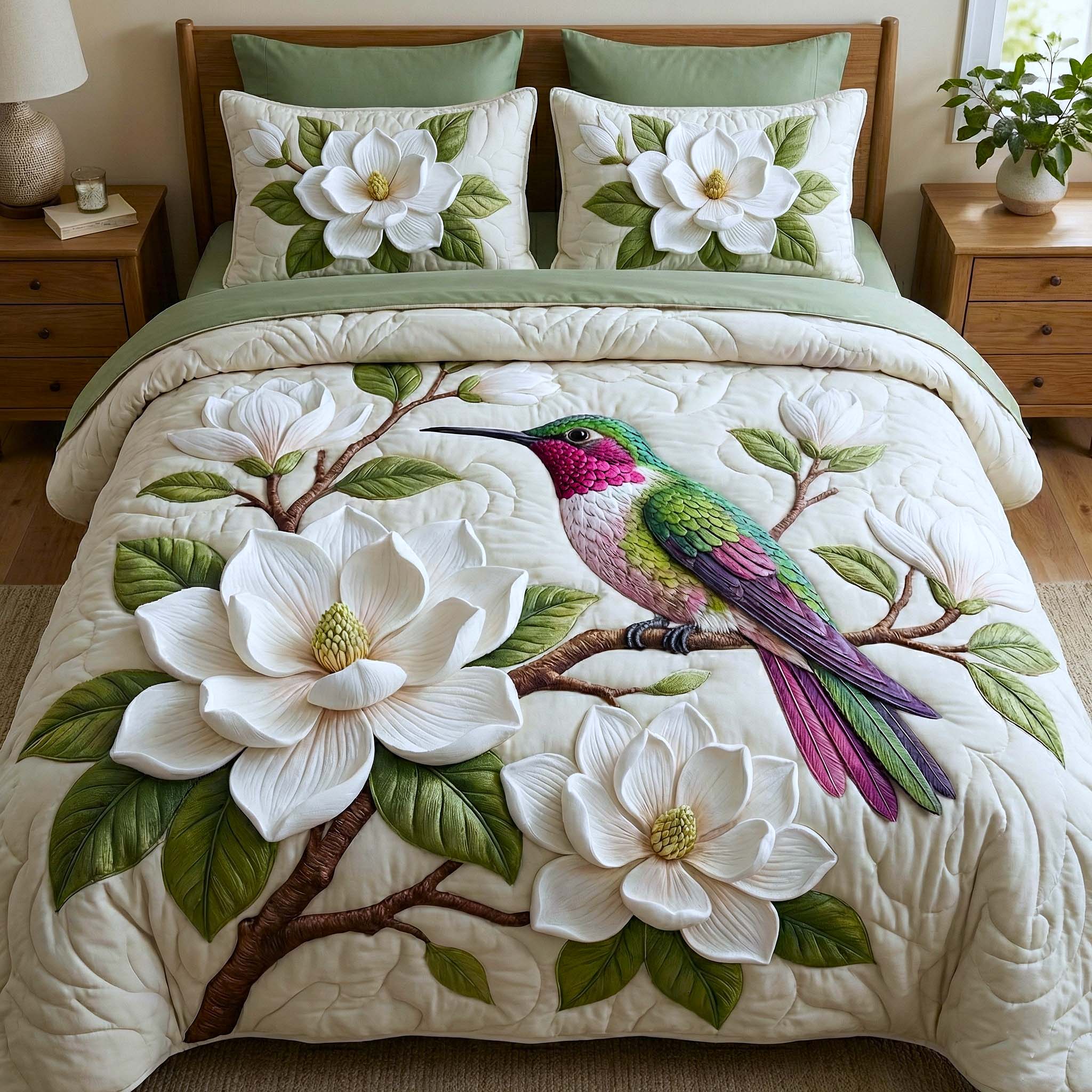 Iridescent Drift Quilted Bedding Set Bedroom Decorations Great Gift For Drift Lovers - Tradiviet