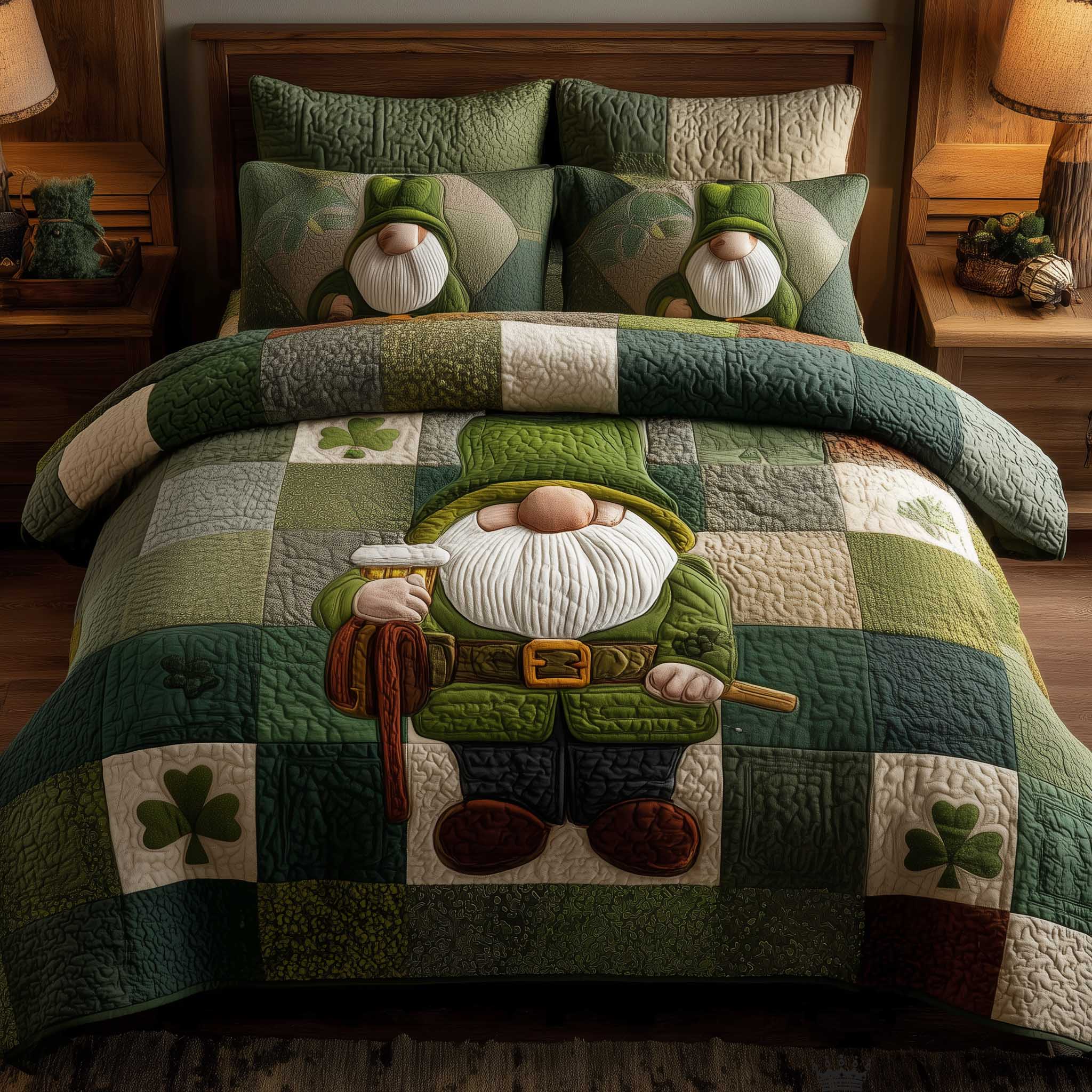 Irish Blessings Quilted Bedding Set Room Decoration Items Irish Presents - Tradiviet