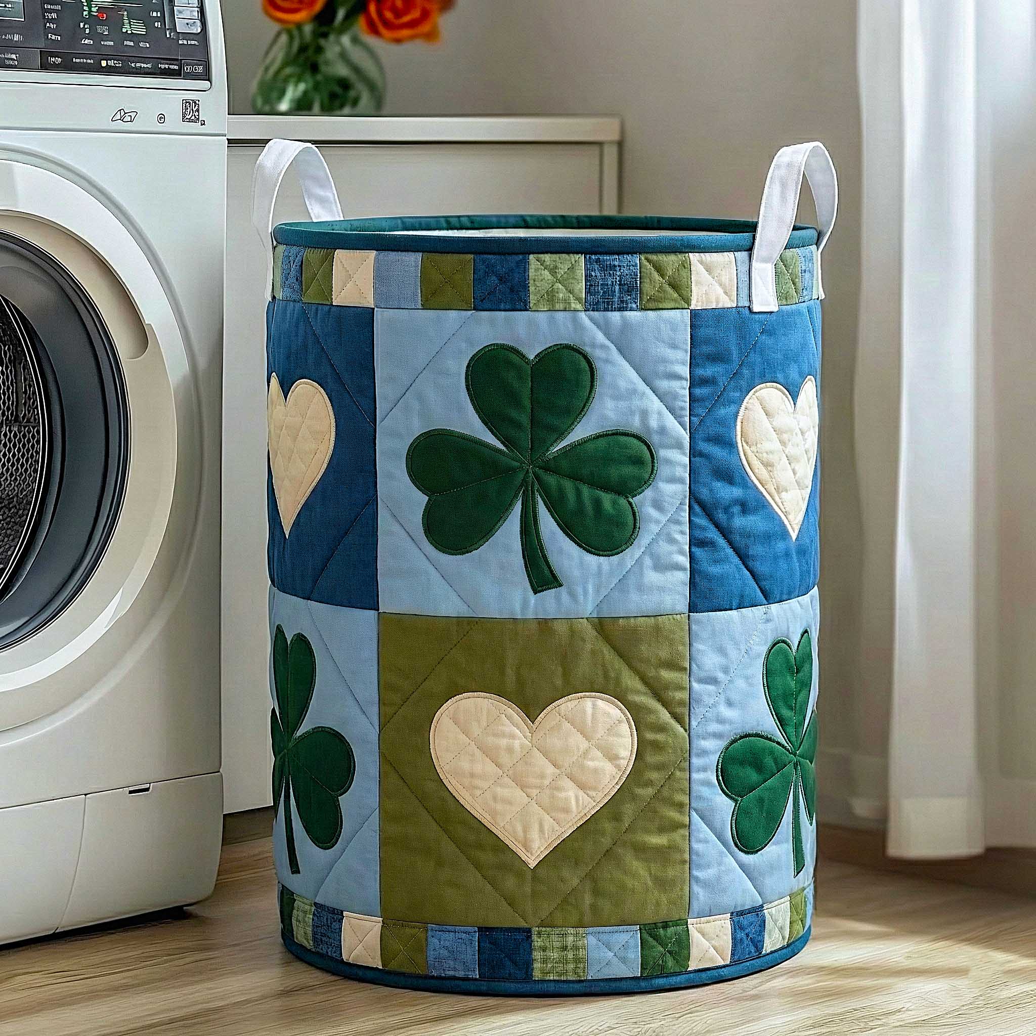 Irish Blessings Quilted Laundry Basket Best Laundry Hamper Presents For Daughter - Tradiviet