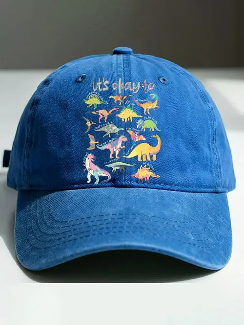 It's Okay To Be Different Dinosaur Baseball Cap Autism Awareness Hat Gift For Dino Lovers - Tradiviet