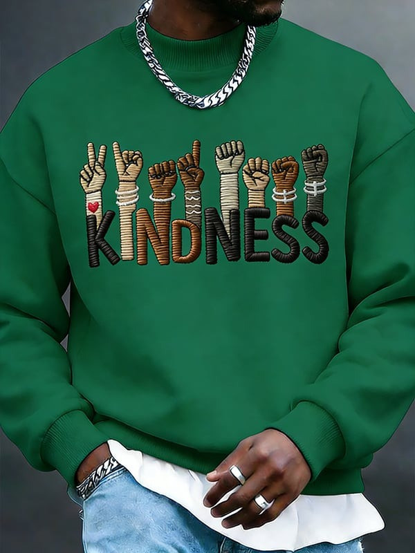 Kindness Graphic Sweatshirt Unity Diversity Inclusive Hands Apparel Gift For Him - Tradiviet - Image 4