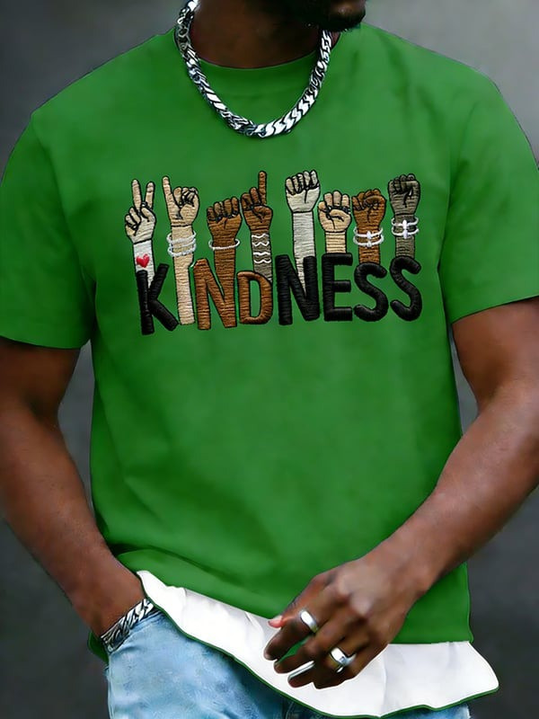 Kindness Graphic T-Shirt Unity Diversity Inclusive Hands Clothing Gift For Men - Tradiviet - Image 5
