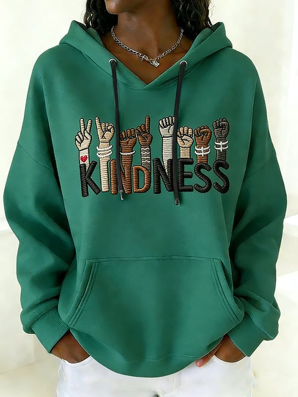 Kindness Hoodie Inspirational Statement Pullover Mental Health Gifts For Women - Tradiviet - Image 5
