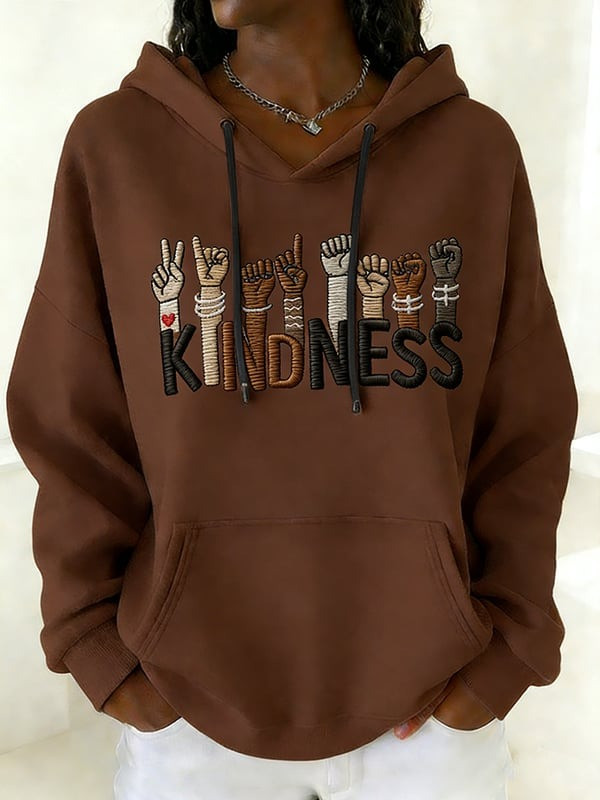 Kindness Hoodie Inspirational Statement Pullover Mental Health Gifts For Women - Tradiviet - Image 3