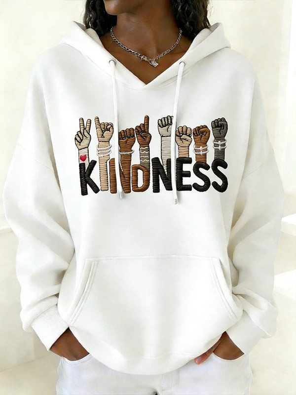 Kindness Hoodie Inspirational Statement Pullover Mental Health Gifts For Women - Tradiviet - Image 2