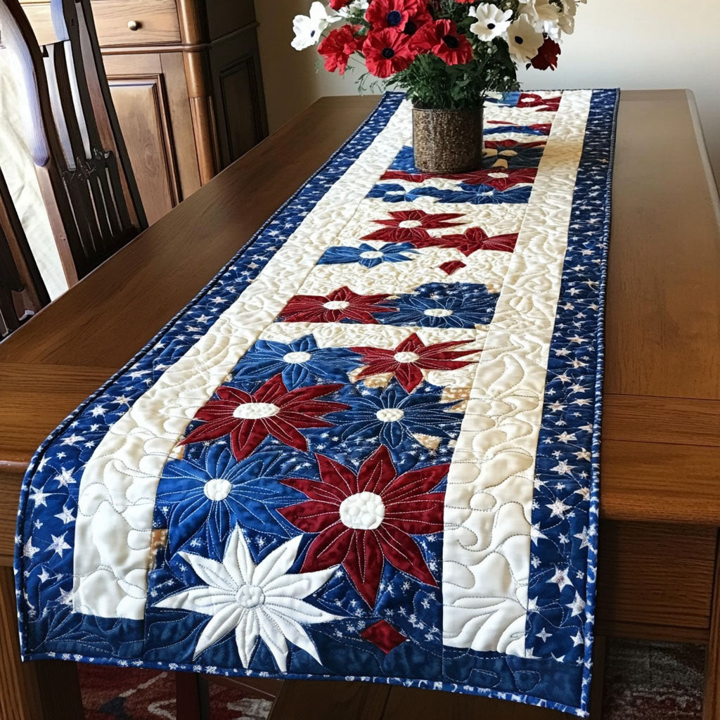 Land of Liberty Quilted Table Runner  4th Of July Table Runner Best Independence Day Gifts