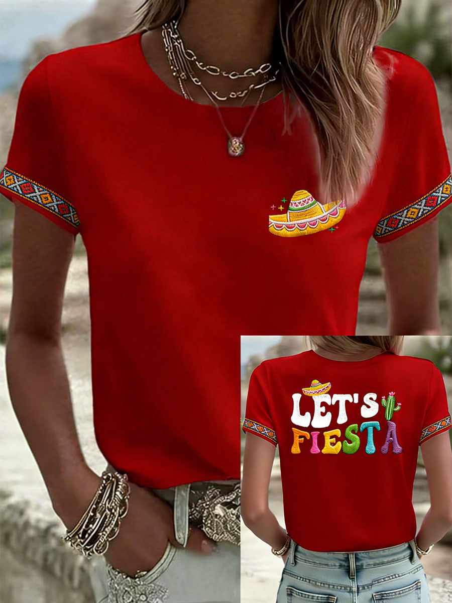 Let's Fiesta T-Shirt Mexican Cinco de Mayo Clothing Gift For Mexico Fans - Tradiviet - Image 3