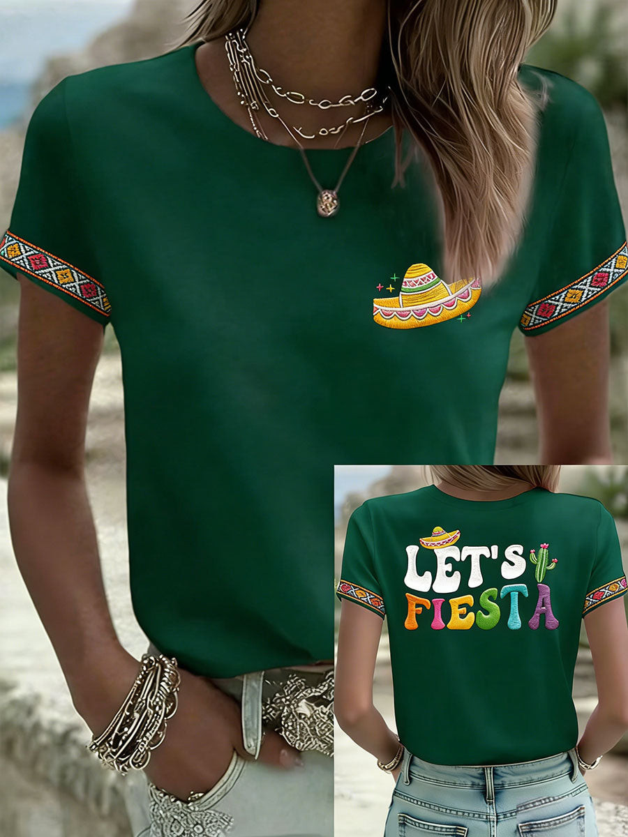 Let's Fiesta T-Shirt Mexican Cinco de Mayo Clothing Gift For Mexico Fans - Tradiviet - Image 2