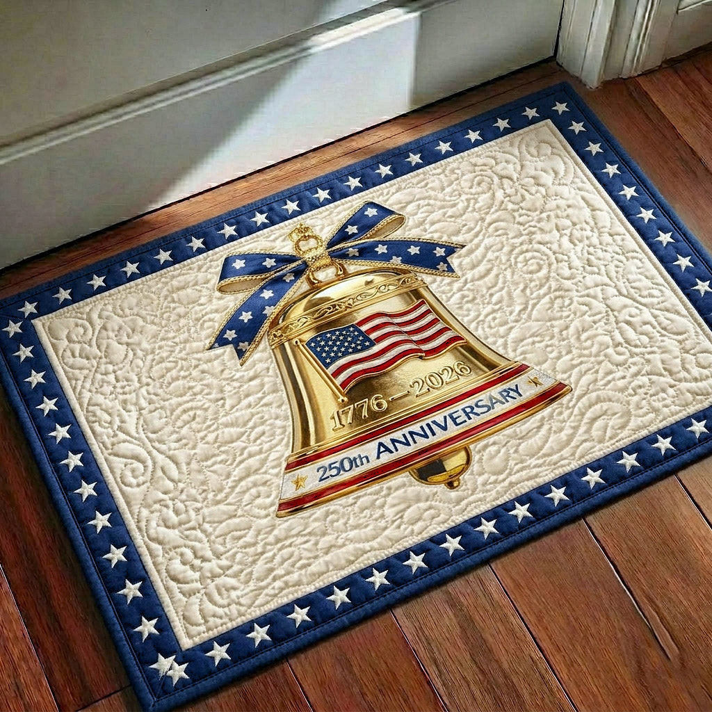 Liberty Bell Doormat USA Flag Patriotic Decor 1776-2026 Independence Decor Gift For Dad - Tradiviet