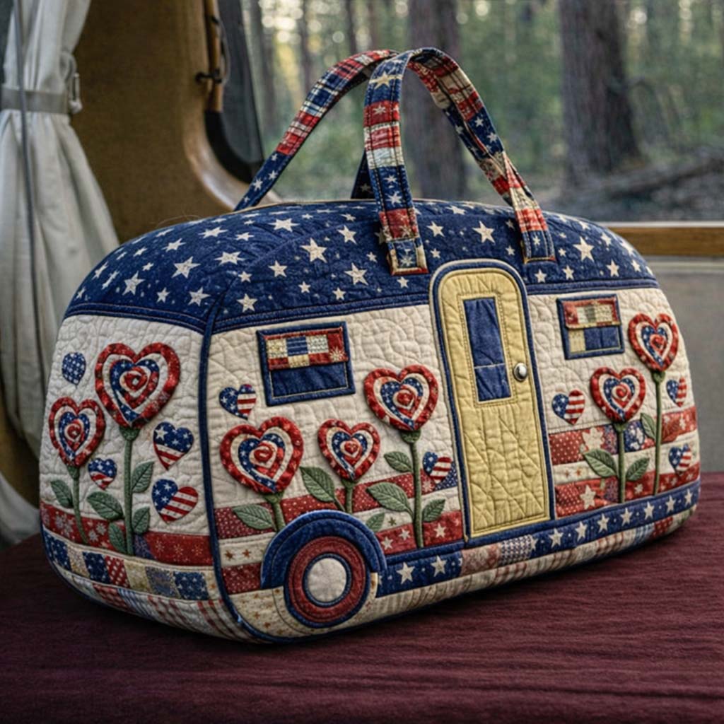 Liberty Heritage Camper Quilted Duffle Bag 250 Years Anniversary Travel Tote Gifts Ideas - Tradiviet