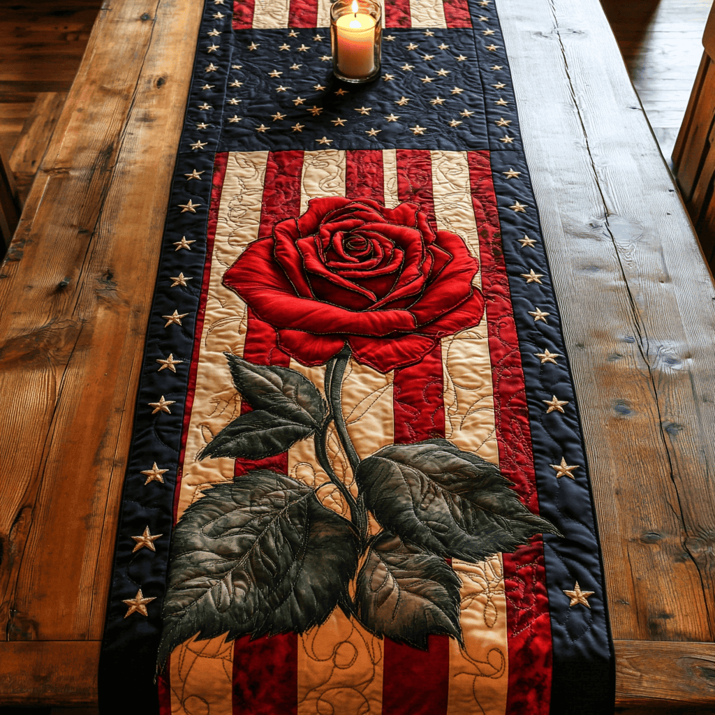 Liberty Linen Quilted Table Runner  Autumn Table Runner Fourth Of July Birthday Presents