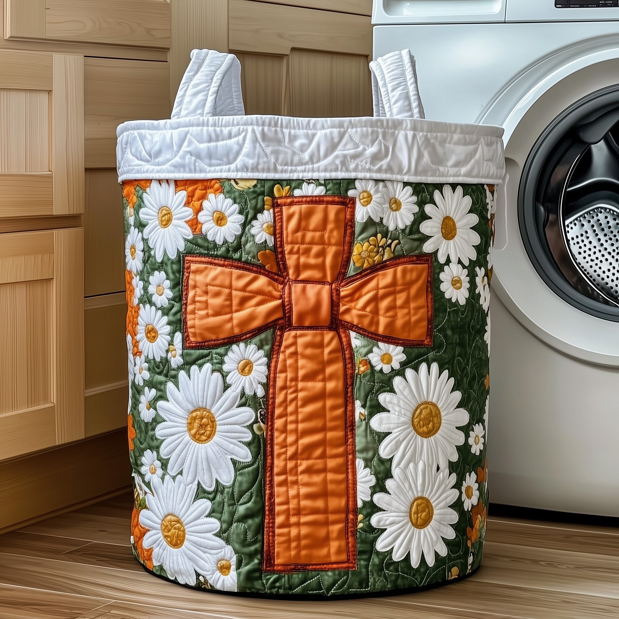 Light of Faith Quilted Laundry Basket Adorable Laundry Basket Dad Birthday Gifts - Tradiviet