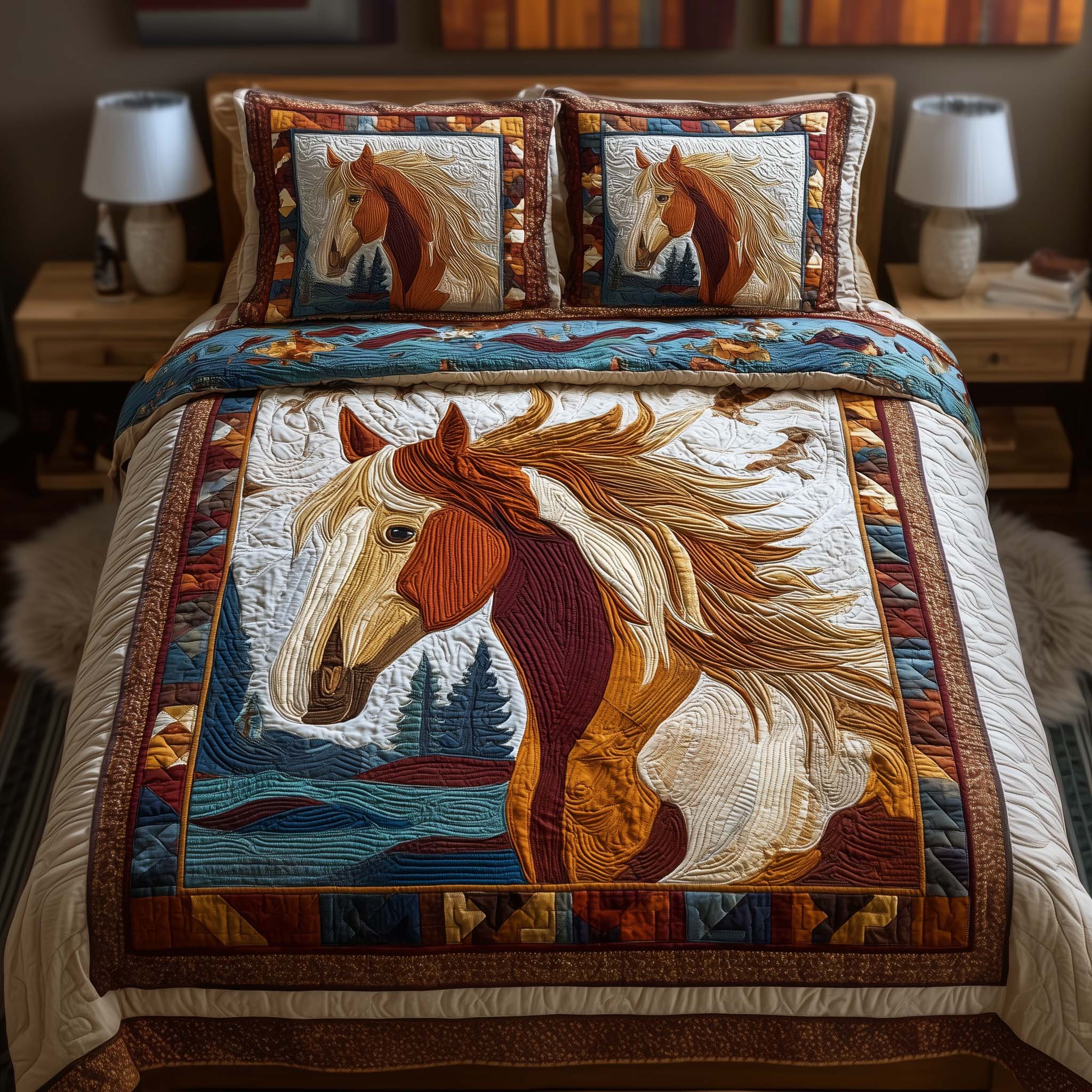Majestic Force Quilted Bedding Set Autumn Inspired Bedroom Elegant Majestic Gift - Tradiviet