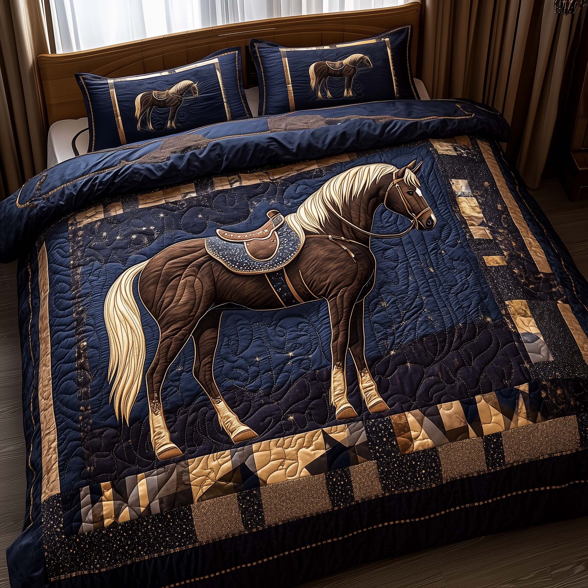 Majestic Force Quilted Bedding Set Mens Bedroom Decor Bold Majestic Force - Tradiviet