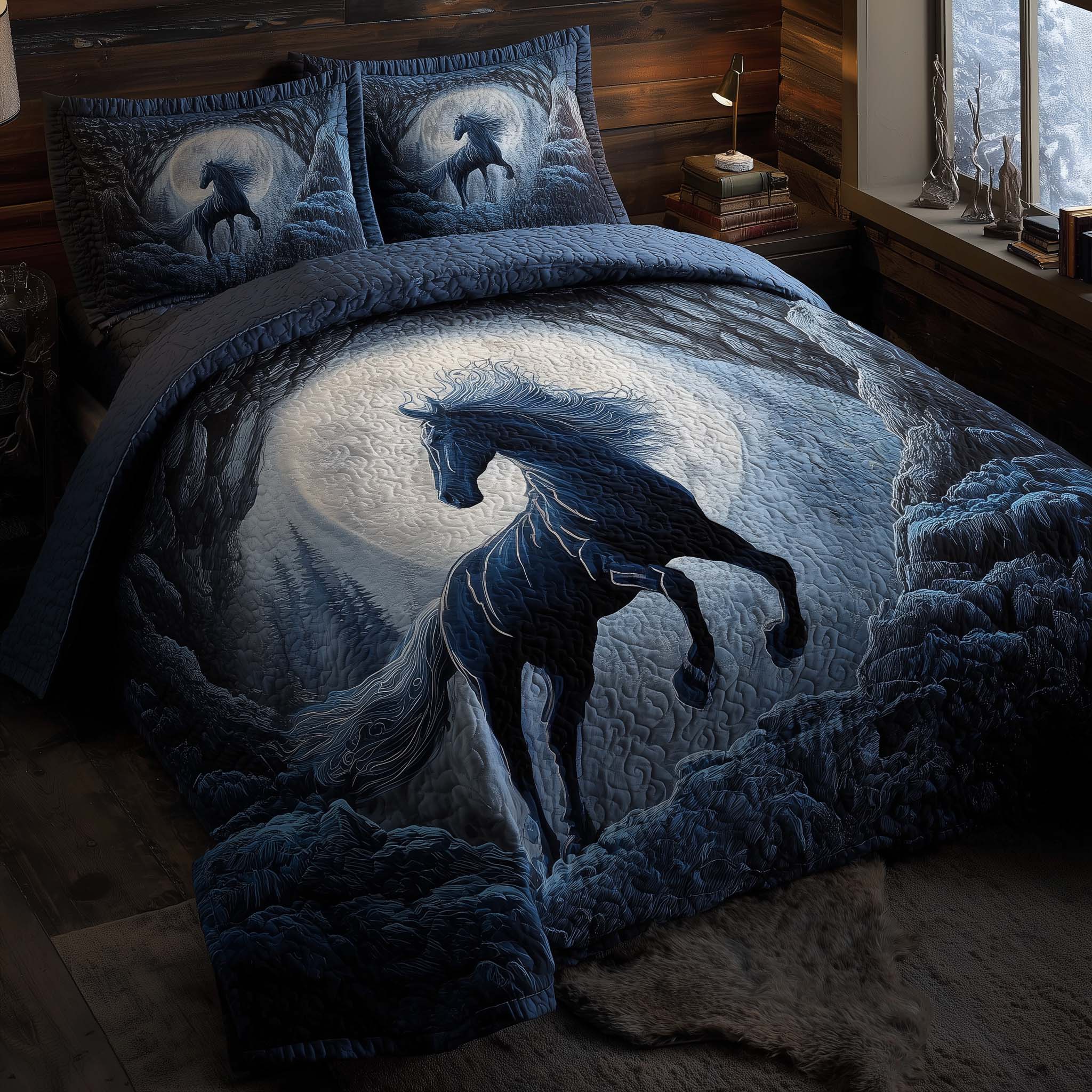 Majestic Horse Quilted Bedding Set Room Decoration Items Horse Gifts For Equestrian Riders - Tradiviet