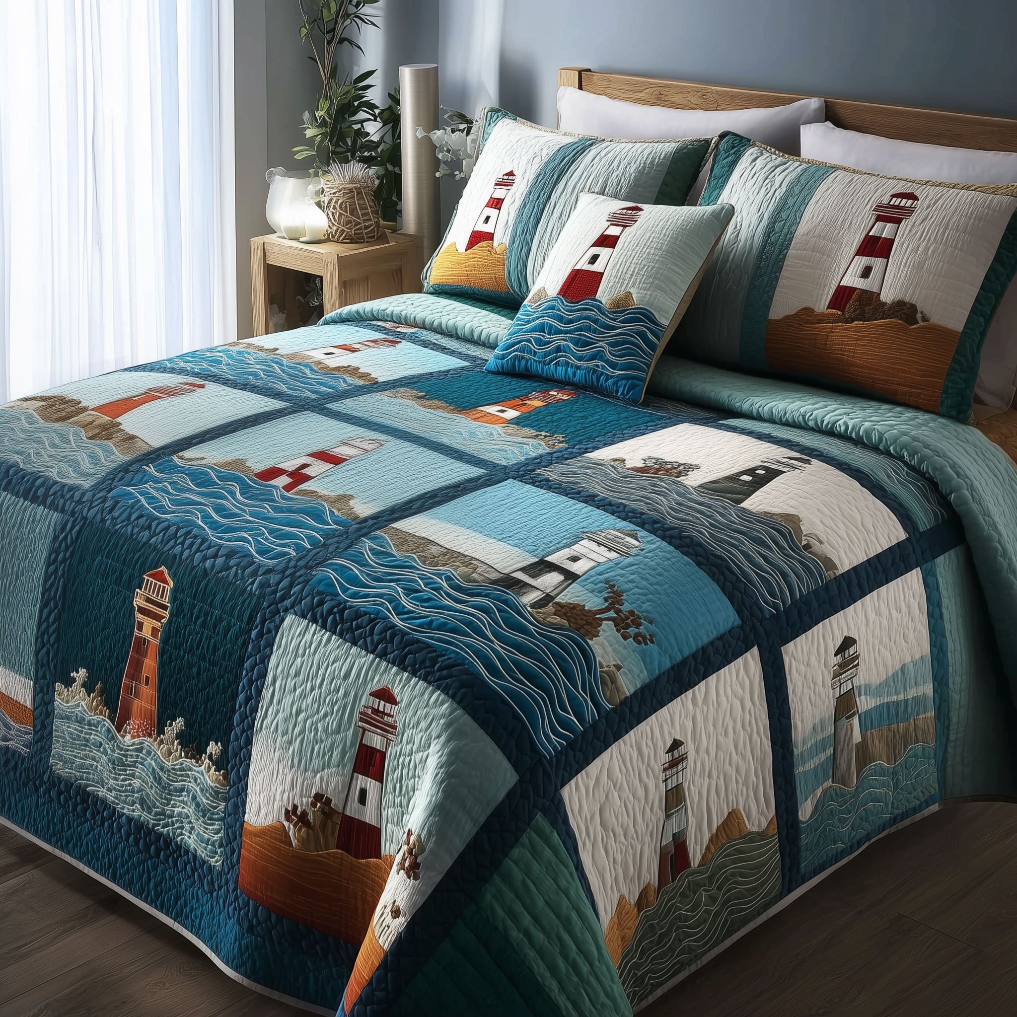 Mariner Spire Quilted Bedding Set Holiday Home Decor Ideas Mariner Spire Gift - Tradiviet