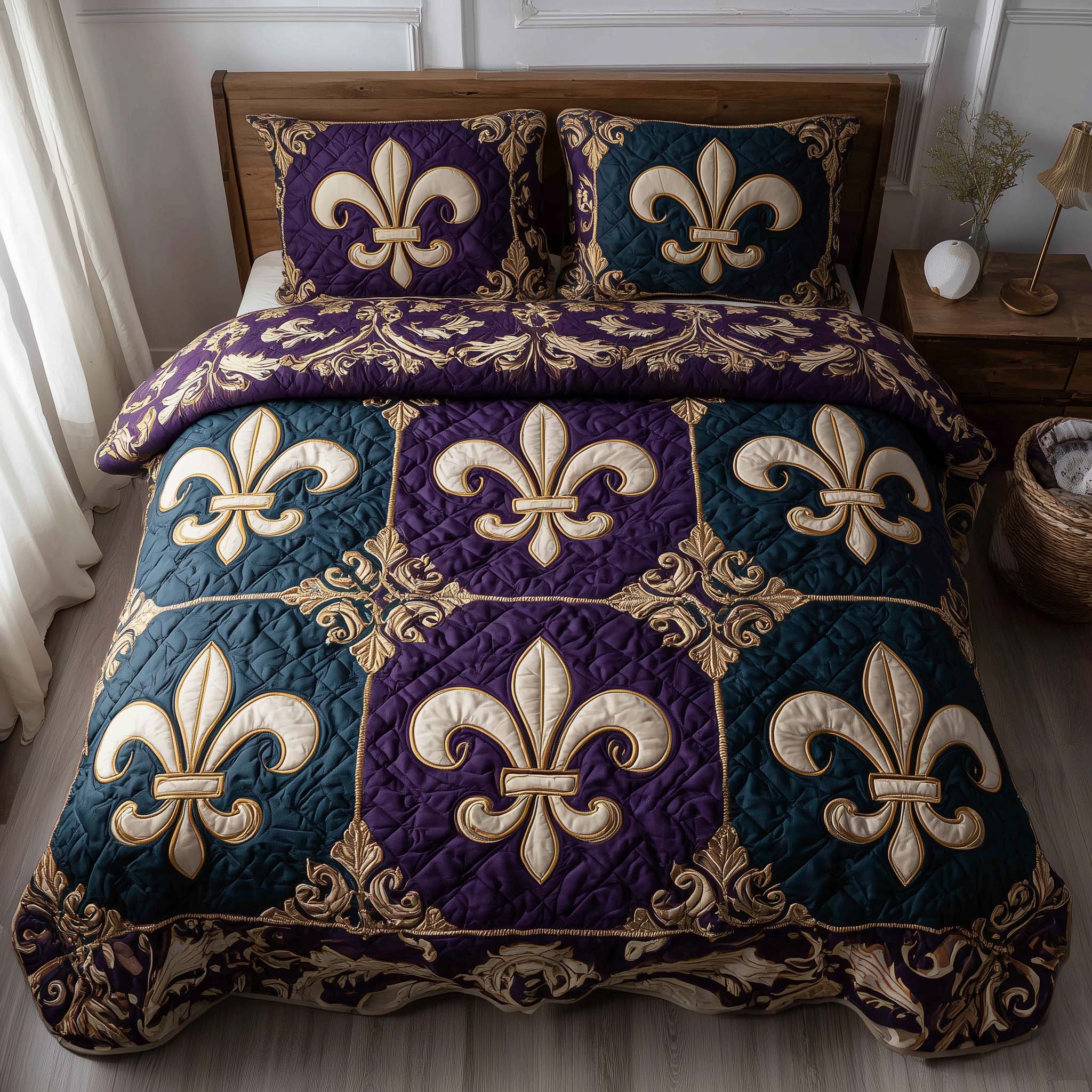 Masquerade Dream Quilted Bedding Set Holiday Home Decor Gift Ideas For Sister - Tradiviet