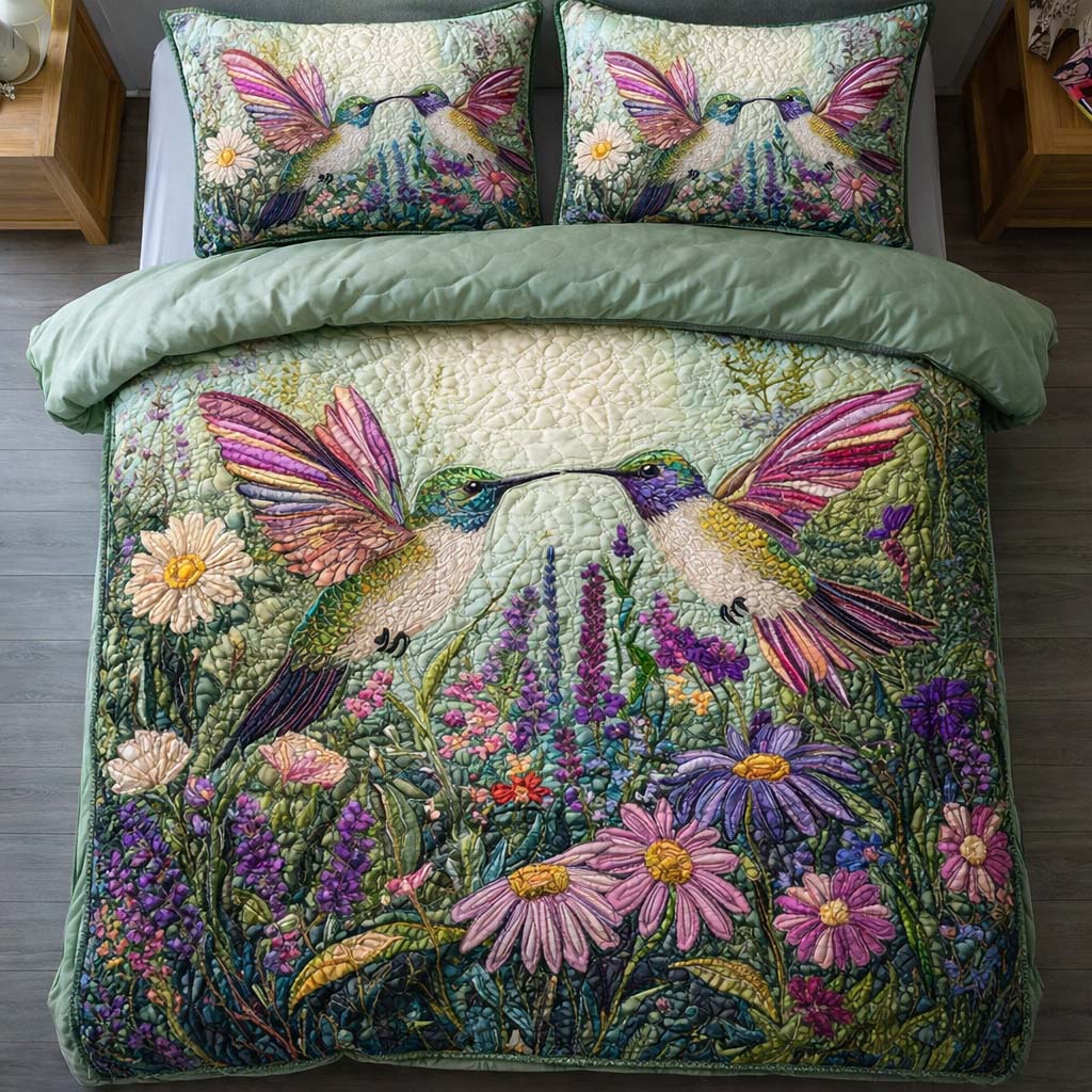 Meadow Kiss Quilted Bedding Set Holiday House Decorations Gift Ideas For Dad - Tradiviet