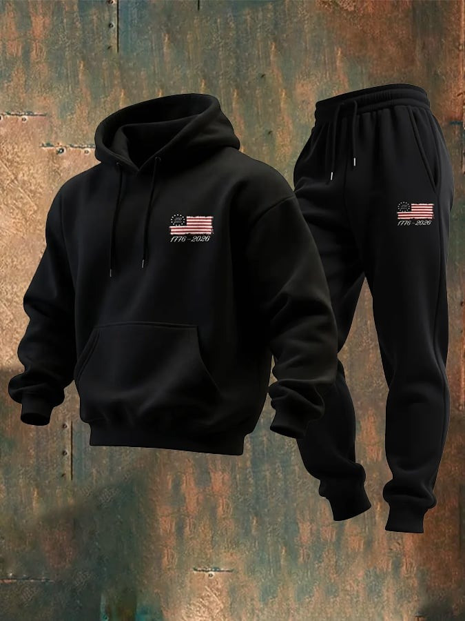 Men's 250th Anniversary Sweatshirt Set 250 Years of Freedom 1776 -2026 Apparel Dad Gift - Tradiviet