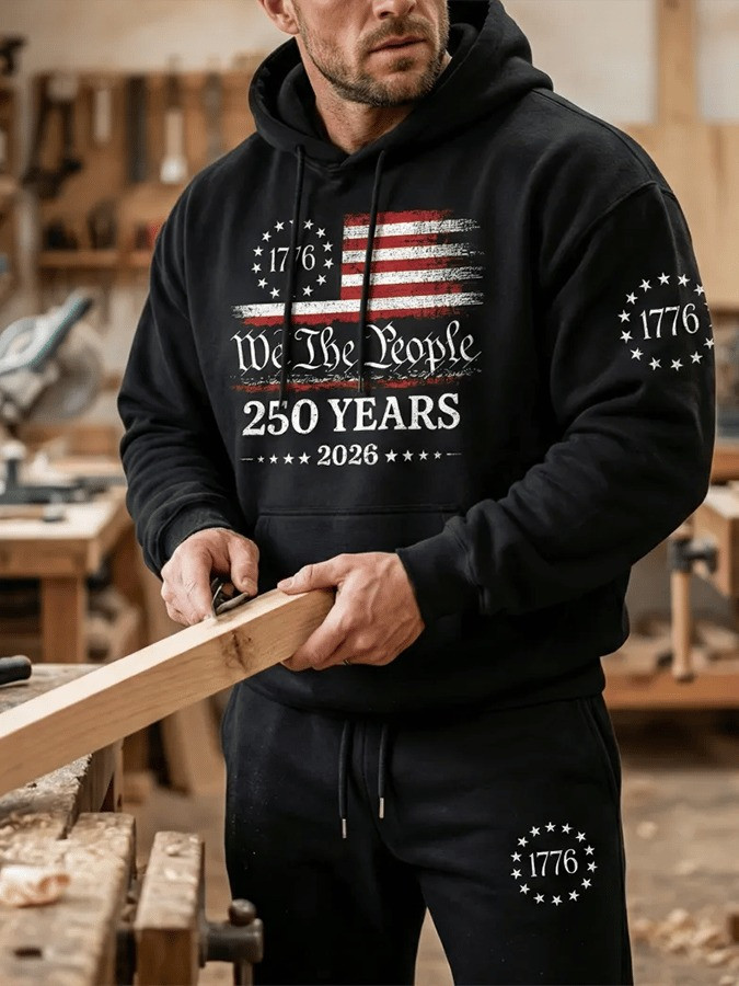 Men's 250th Anniversary Sweatshirt Set We The People Apparel Patriotic Gift for Husband - Tradiviet - Image 2