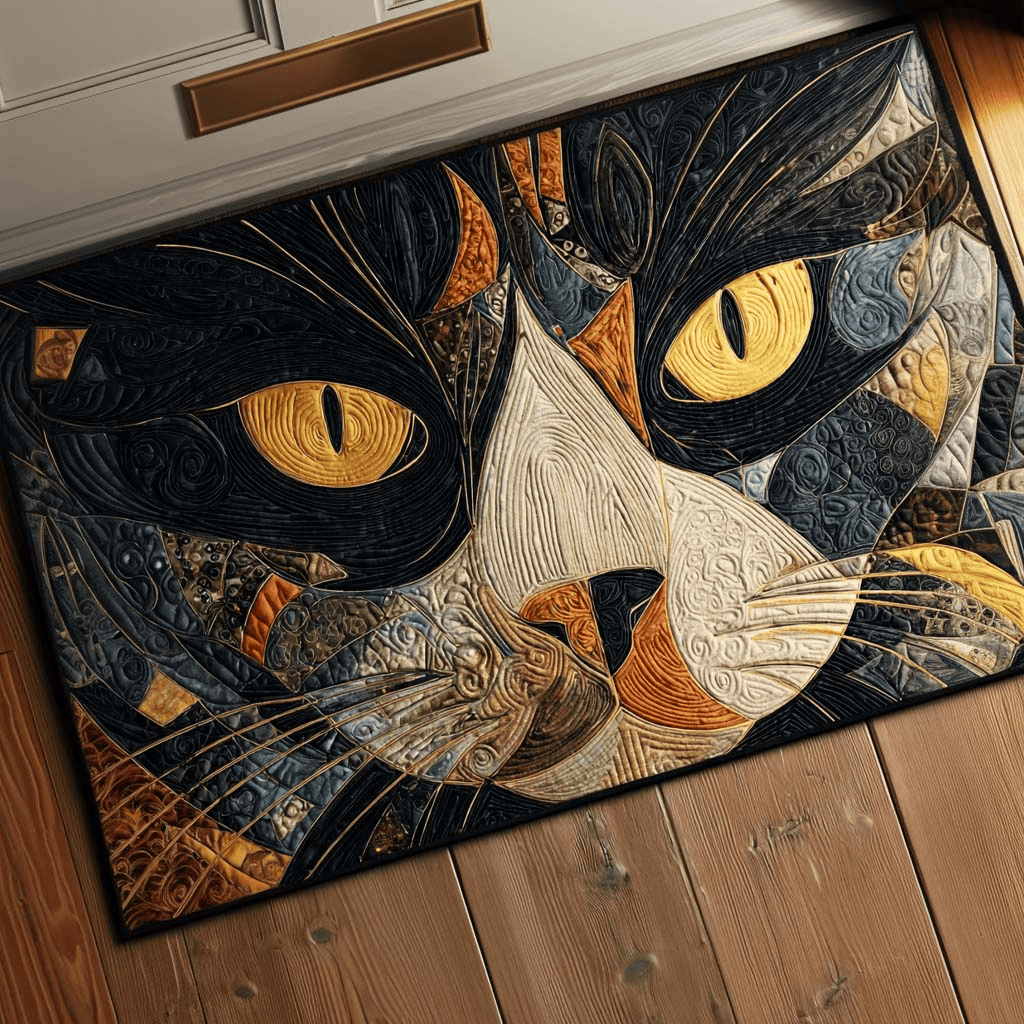 Modern Cat Welcome Mat Decorative Non-Slip Doormat for Entryway