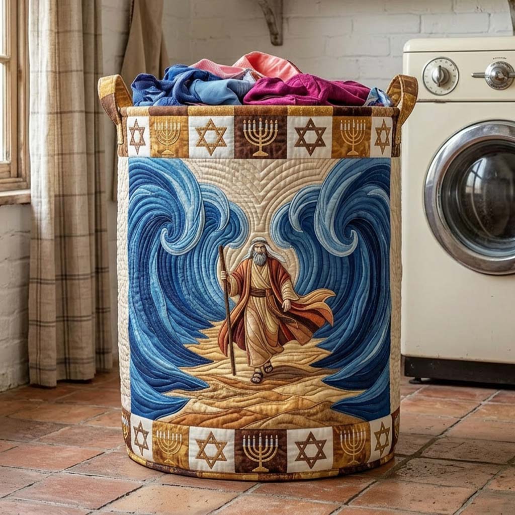 Moses Path Quilted Laundry Basket Cute Storage Baskets Best Mothers Day Gifts - Tradiviet
